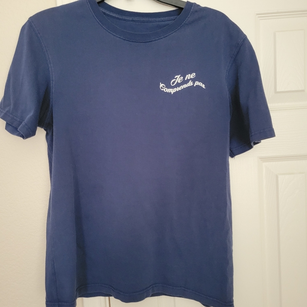 ZARA Men's T-shirt "Je ne comprends pas" - Size Small